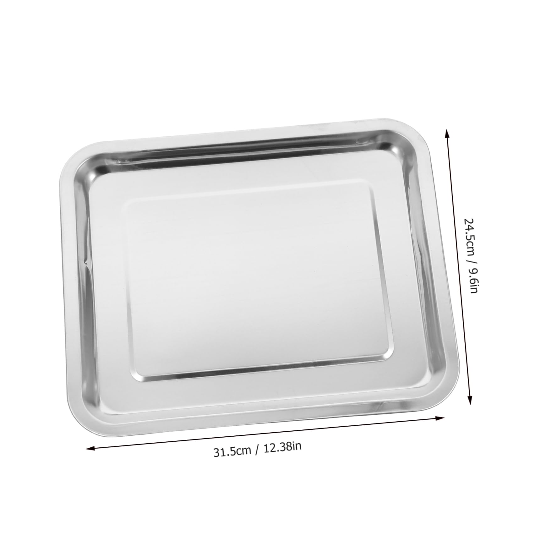 Cabilock Stainless Steel Roasting Pan Versatile Baking Tray for Oven Bbq Grilling Rectangular Design Capacity Smooth Edges Easy to Clean for Home Outdoor Cooking