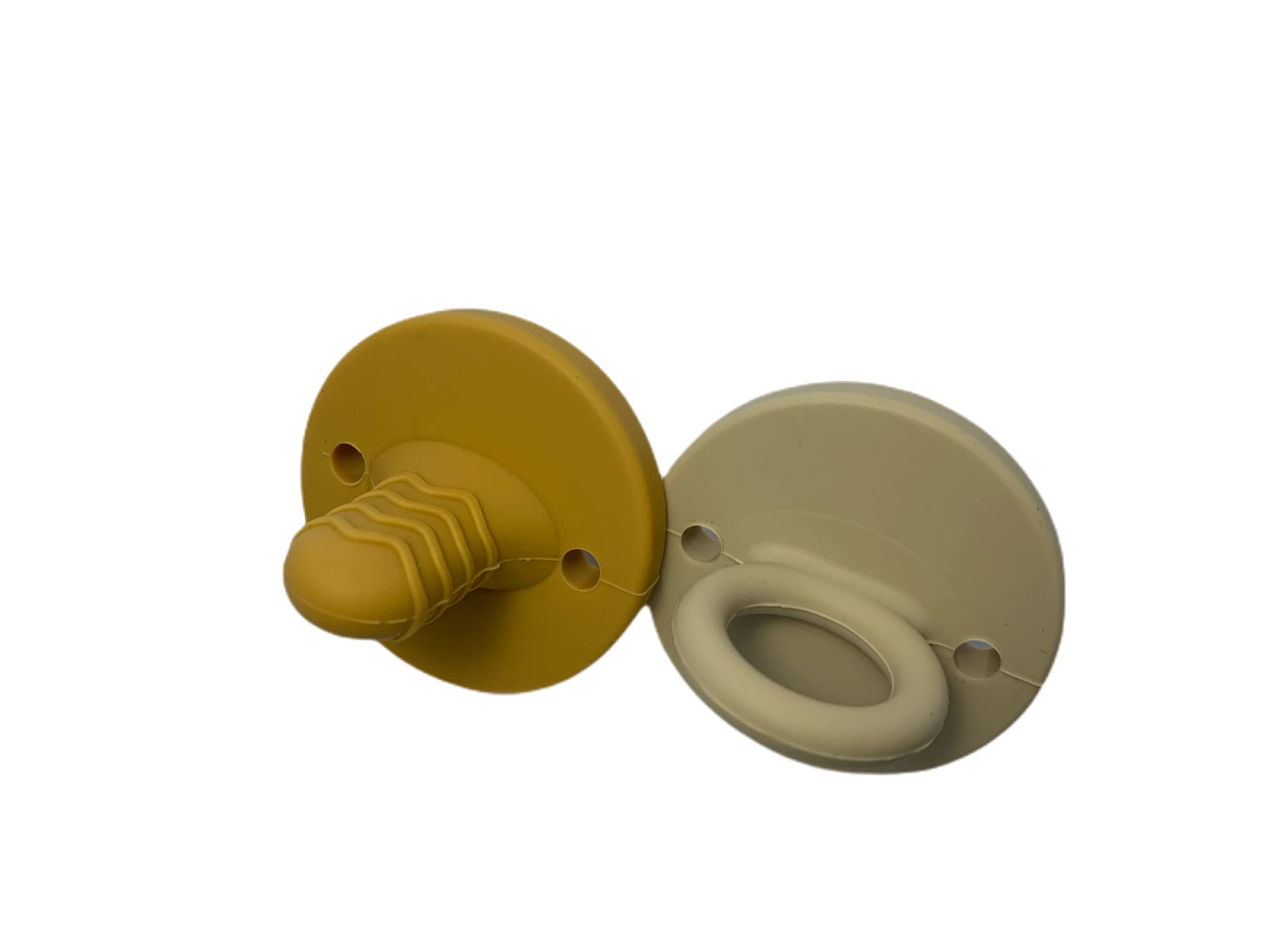 SweetDreamzz Dummy with Teething Pain Relief for Babies, Made for Chewing, Baby Teething Dummy, BPA Free, Special Design Teething Dummies, Baby Soother Toy, Baby Teething Dummy. (Custard and Cream)