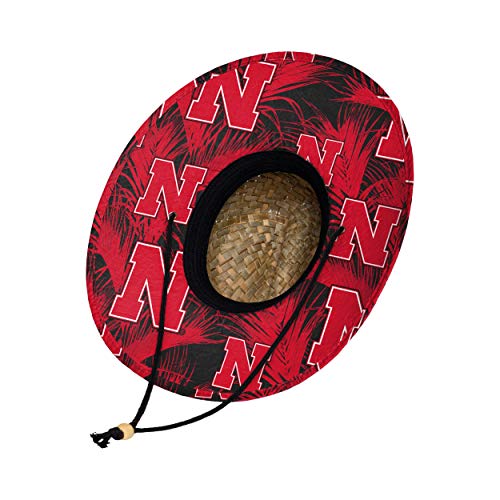 Image of FOCO Men's NCAA College Team Logo Floral Straw Sun Hat