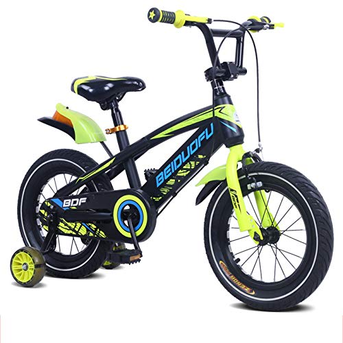 ★ Design for Kids - 1. Questo è dotato di ruota di allenamento stabile per il rider in anticipo. 2. Sedile a sgancio rapido semplificare la regolazione dell'altezza. 3. In tappa con supporto per imparare la guida quando la ruota di allenamento è spenta. 4. Due freni a mano sono ben progettati per la piccola mano, facile da smettere ..