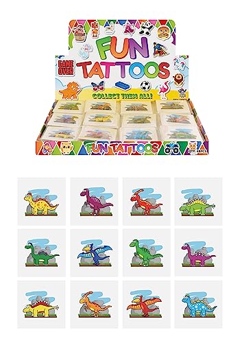 Mini tatouages temporaires dinosaures Henbrandt : idéal pour animer une fête d'enfants