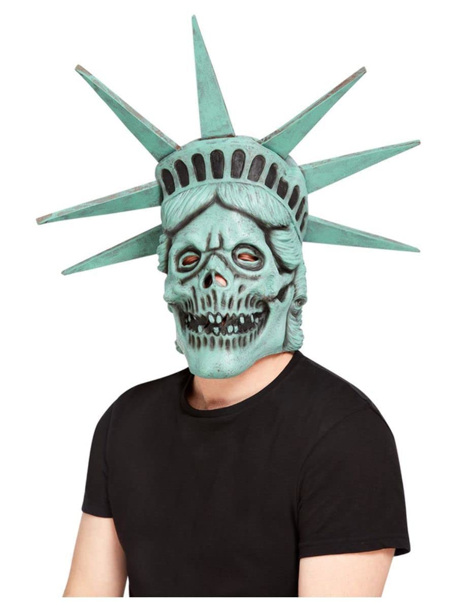 Smiffys Liberty Skull Overhead Mask, Latex, Halloween Fancy Dress Accessory, Skeleton Dress Up Masks