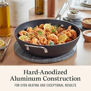 Calphalon® Hard-Anodized Nonstick 12" Jumbo Frying Pan with Lid Calphalon Hard Anodized Nonstick 12 Jumbo Frying Pan with Lid