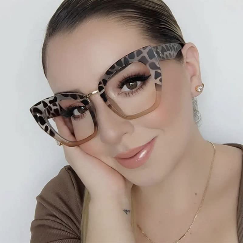 Image of FEISEDY Oversized Blue Light Blocking Glasses Retro Cateye Computer Glasses for Women B4107