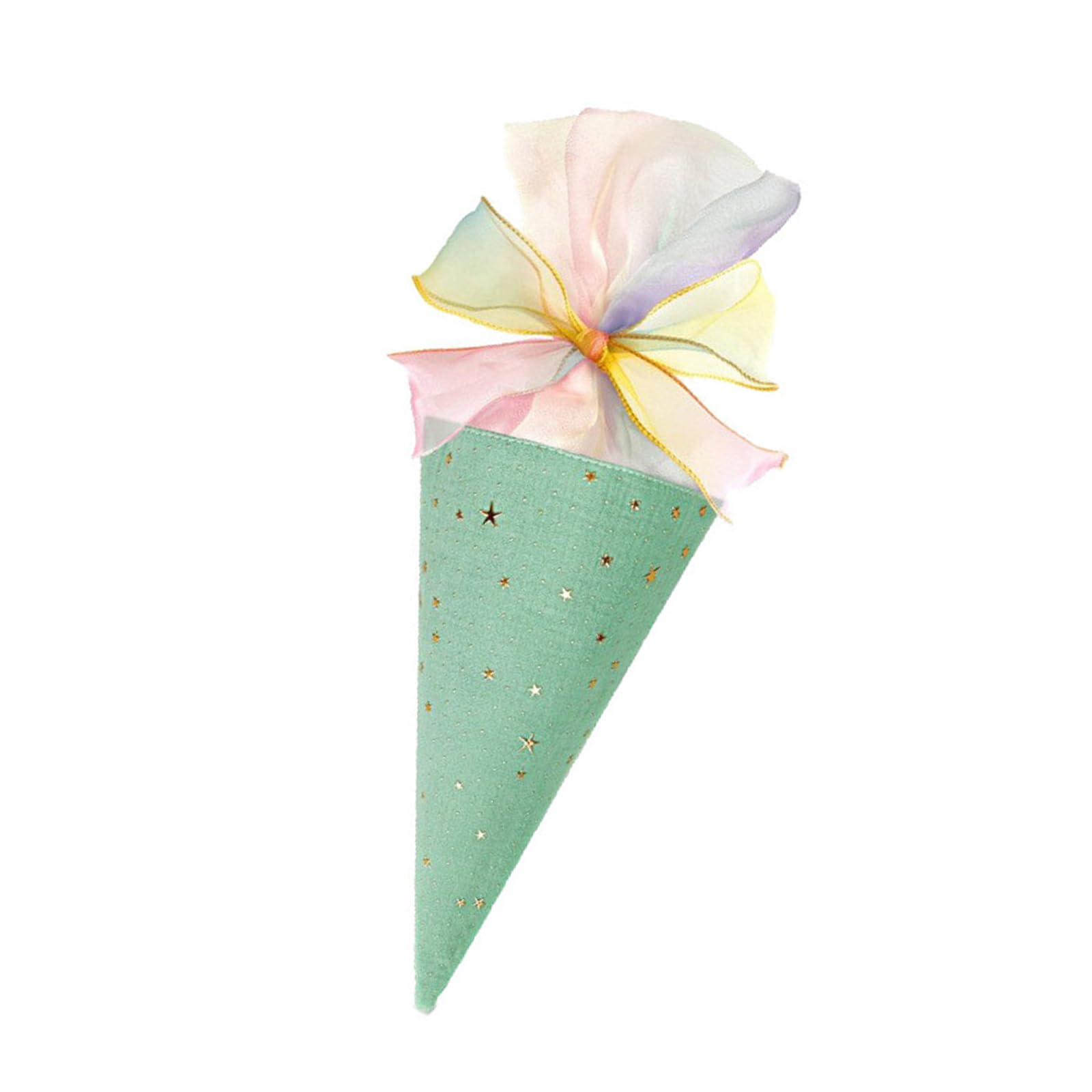 Jazuaiao Interactive Ice Cream Cone Bowknot Ornament for Family Gatherings, Fabric Party Accessory Kids Holiday Unique Fabric Party Giveaways