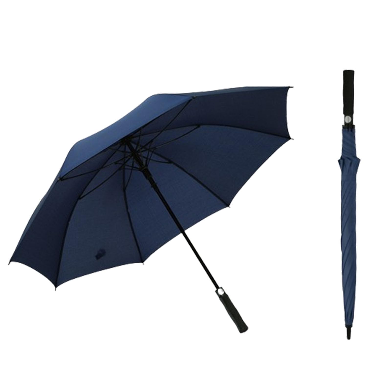27-calowy parasol golfowy, męski parasol automatyczny z długą rączką, automatyczny przełącznik, wentylowane wiatroszczelne parasole na deszcz (dark blue)