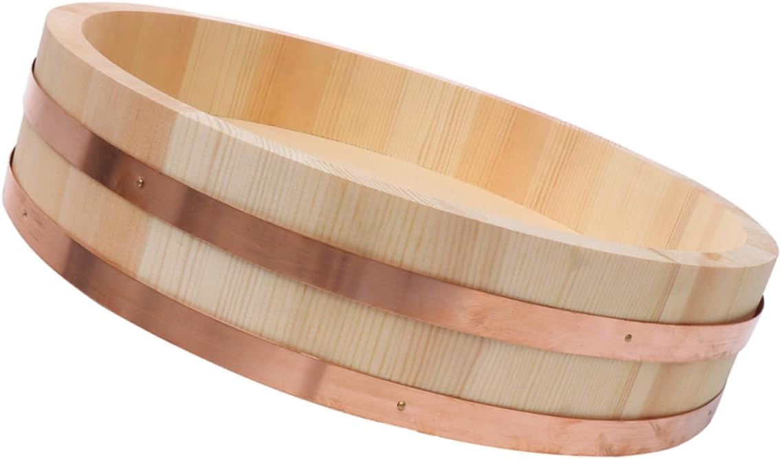 ABOOFAN Sushi Oke Tub Sushi Box Platter Wooden Rice Mixing Bowls Rice Mixing Tub
