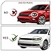 Reinko Headlights Assembly Compatible With 2011-2018 VW Jetta MK6 Clear Lens Black Housing Clear Reflector Halogen Headlamp Assembly,1x Pair