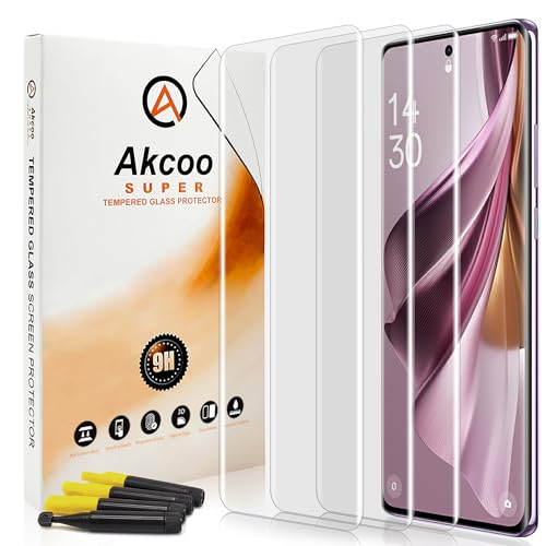 Amazon | Akcoo【3枚入】Reno10 Pro 5G ガラスフィルム (液体分散技術