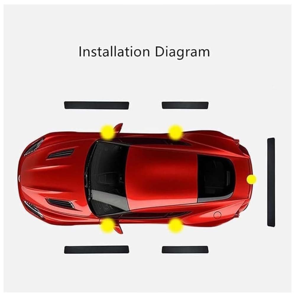 Auto Einstiegsleisten Schutz für Opel Frontera 2010-2027 Auto Carbon Fiber Einstiegsleisten, Auto Einstiegsleisten Schutzfolie, 5 Stück,D/Short Blue Line