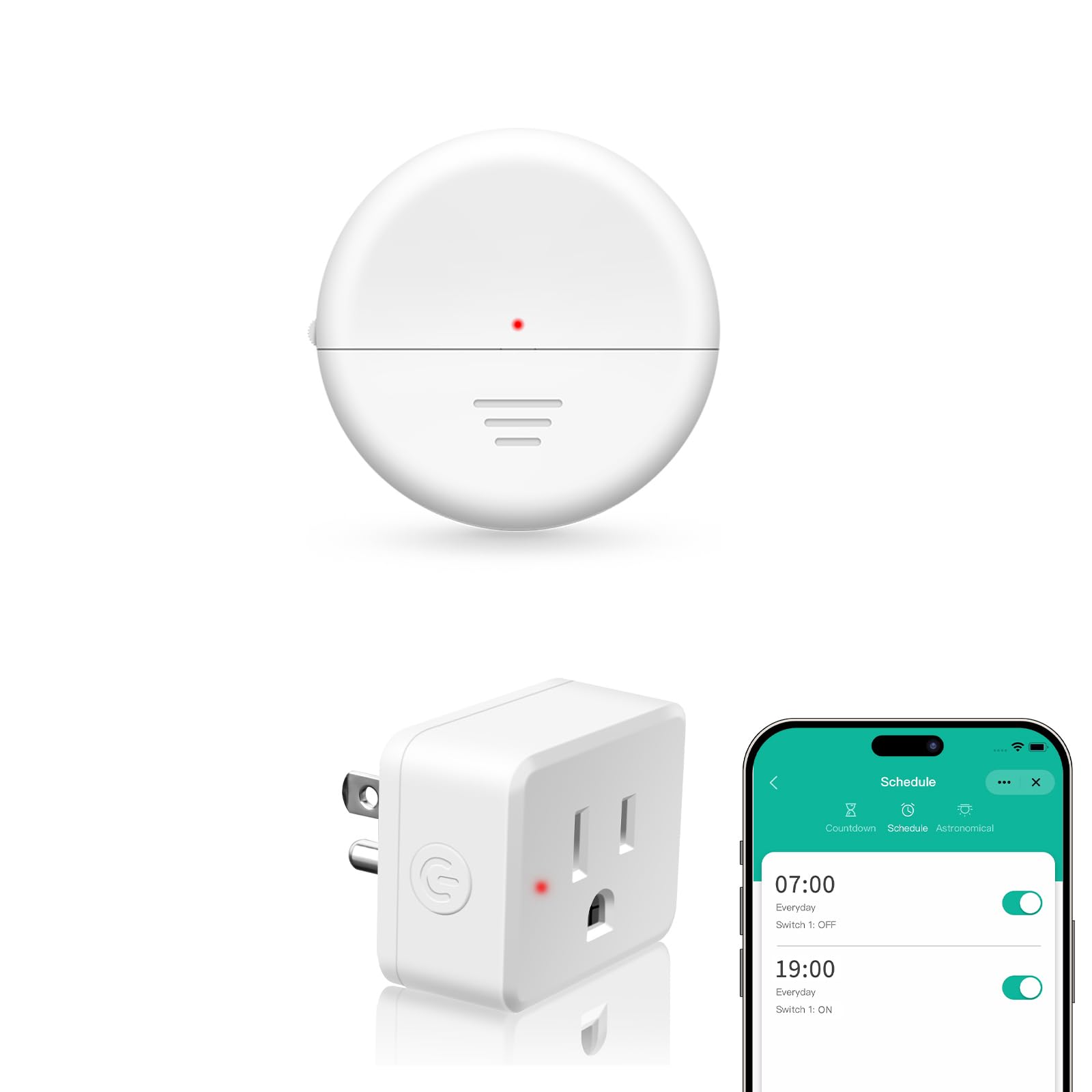 NineLeaf Wireless Motion Sensor WiFi Slim Outlet 260FT Remote Smart Switch | Adjustable Sensing Mode, App Control, WIFI Auto Control Lights Fan Appliances, No Wiring,Garage,1Sensor 1Plug-image-28
