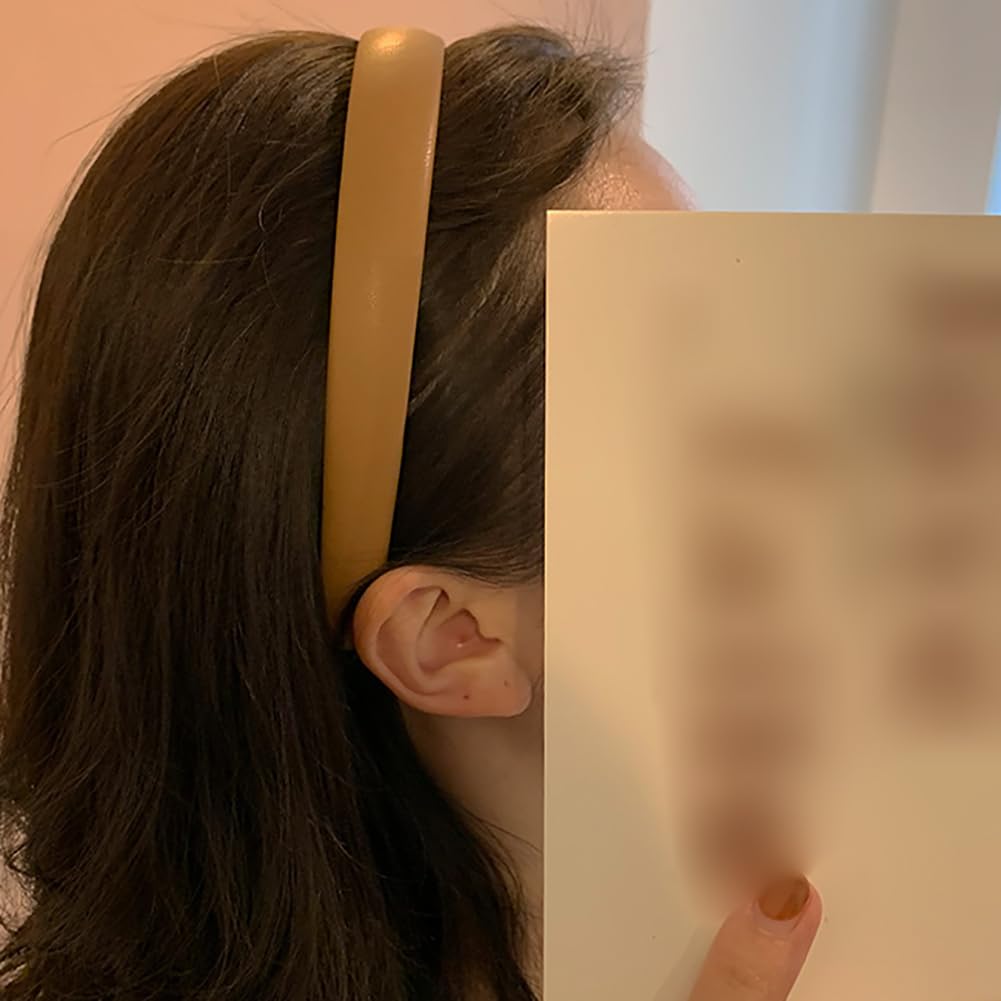 Amazon.com : UUYYEO 2 Pcs PU Leather Headbands Faux Leather  display picture 2
