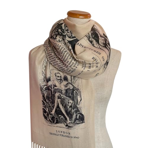 Universal Zone Don Quixote by Miguel de Cervantes Saavedra Scarf Shawl Wrap. Bookish Gift, Literary scarf, Bookworm, Book lover gift.3