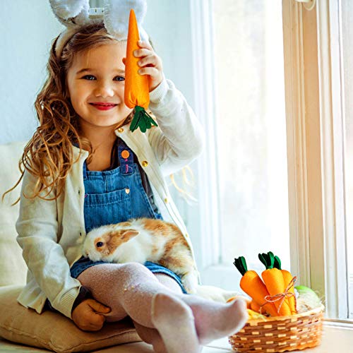 image for Skylety 4 Pieces Easter Foam Carrots Artificial Simulation Carrots Han