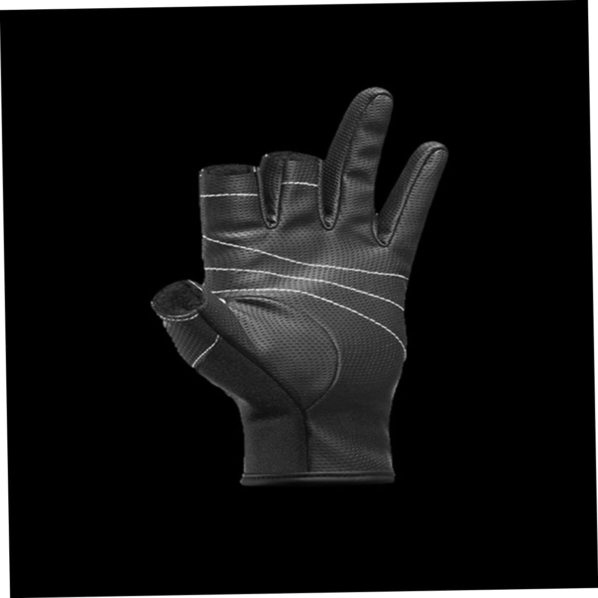 NAMOARLY Fishing Gloves Men Saltwater Half-Finger Warm Polar Fleece Lining Size l