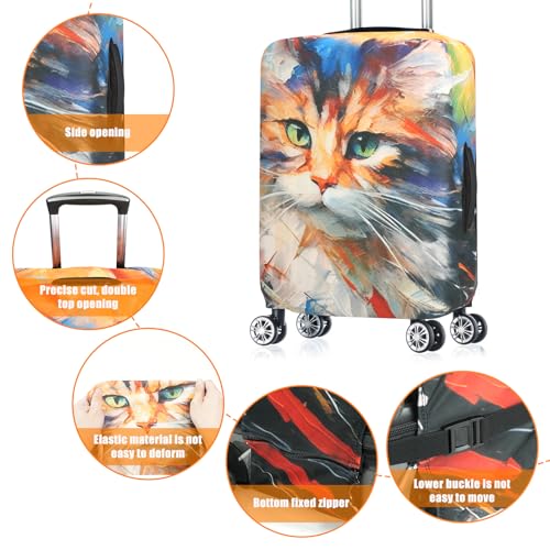 Luggage Cover, Elastic Washable Stretch Suitcase Protector, Approved Travel Accessories Baggage Covers for 22-24 Inch Luggage(M)3