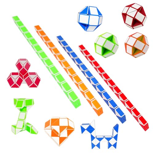 EACHHAHA Mitgebsel Kindergeburtstag 8 Jahre,12 Stück Mini Magische Schlange,Fidgets Toys,genaue positionierung, Glatte Kanten, Nicht leicht,Nicht leicht verletzt,Geburtstagsgeschenke für Kinder