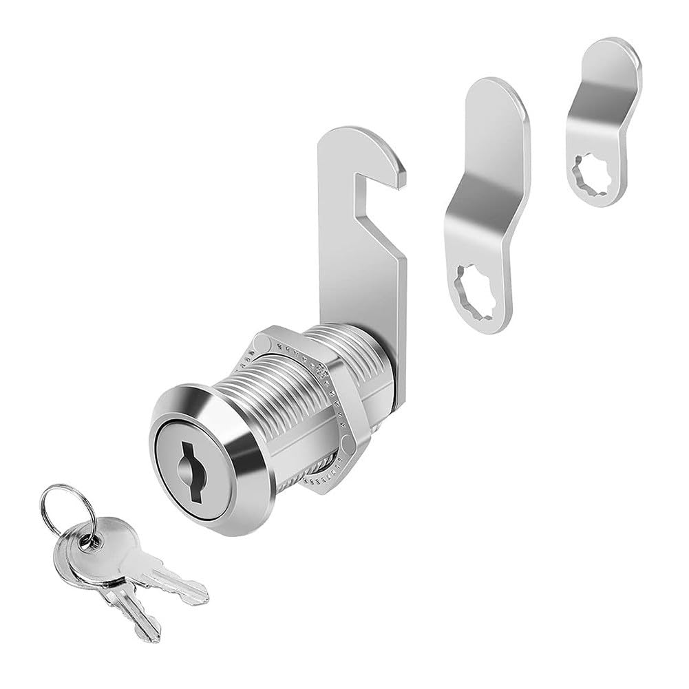Ziubmvdyc One Color Cabinet Lock, 30Mm Silver Zinc Alloy 2 Keys For Rv Camper Toolbox Drawer Mailbox Filing Cabinet