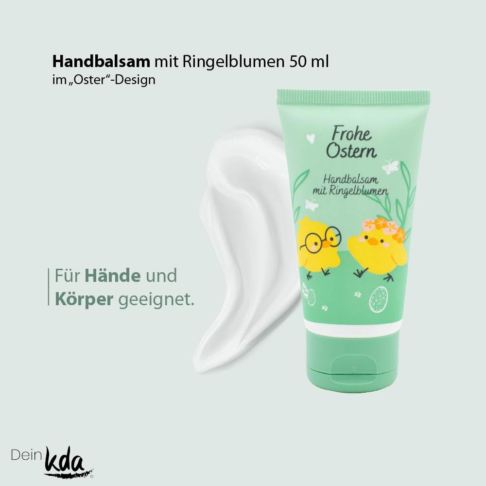 25 Stk. Handcreme mit Ringelblumen 50 ml Ostern Ostergeschenk Mitbringsel Küken Handpflege für trockene und spröde Hände Calendula rissige trockene Hände (25)