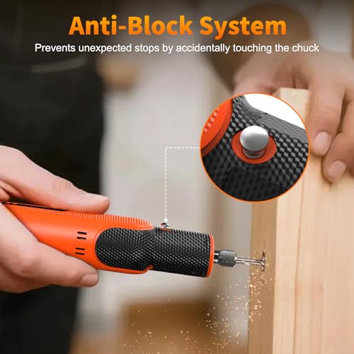 Image of Cordless Rotary Tool: 8V Rotary Tool Kit 103pcs Accessories - Electric Mini Power Rotary Tool for Polishing, Grinding, Cutting, Engraving, 5-Speed, Max 25000RPM, USB-C Charging