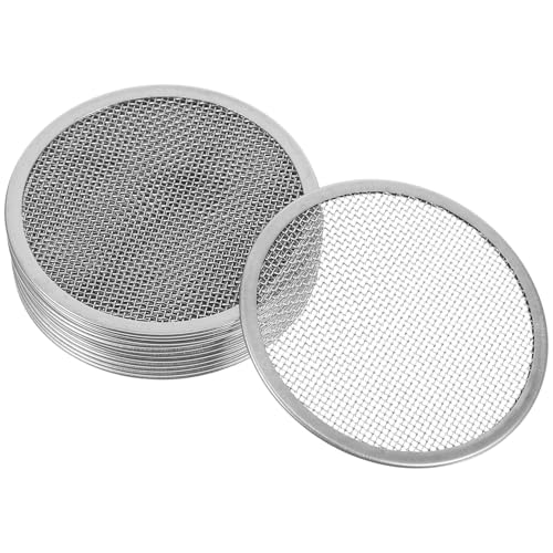 DECOMELODY 12pcs Household Sprouting Cover Mason Jar Strainer Cap Sprouting Jar Mesh Lid Canning Supplies Screen Lids Strainer Mesh Mehrwegfilter Silver