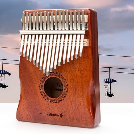 Kalimba Fortepian Mahoni/Acacia Thumb Piano 17-nosowy Kalimba Z Dźwiękowymi Dziurami Dla Początkujących(Style 7)
