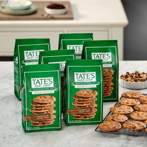 Tate's Bake Shop 6 Pack Chocolate Chip Cookies with Walnuts