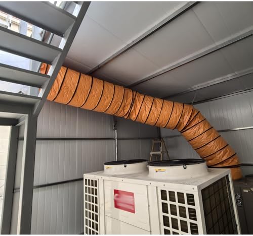 20 Ft Duct Pipe, 22 Inch Diameter, Utility Blower Fan Ducting Hose for Ventilation, Exhaust for Restaurants, Factories, Tunnels - Durable Flexible Air Vent Hose