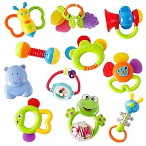 Rammelaar Bijtring Set Baby Speelgoed Shaker Grab Rammelaar Baby Pasgeboren Speelgoed Vroege Educatief Speelgoed voor 3…