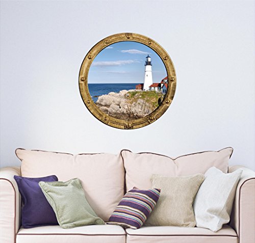 Vinilo Decorativo Ventana Marinera Rustica 12 pulgadas miniatura 2