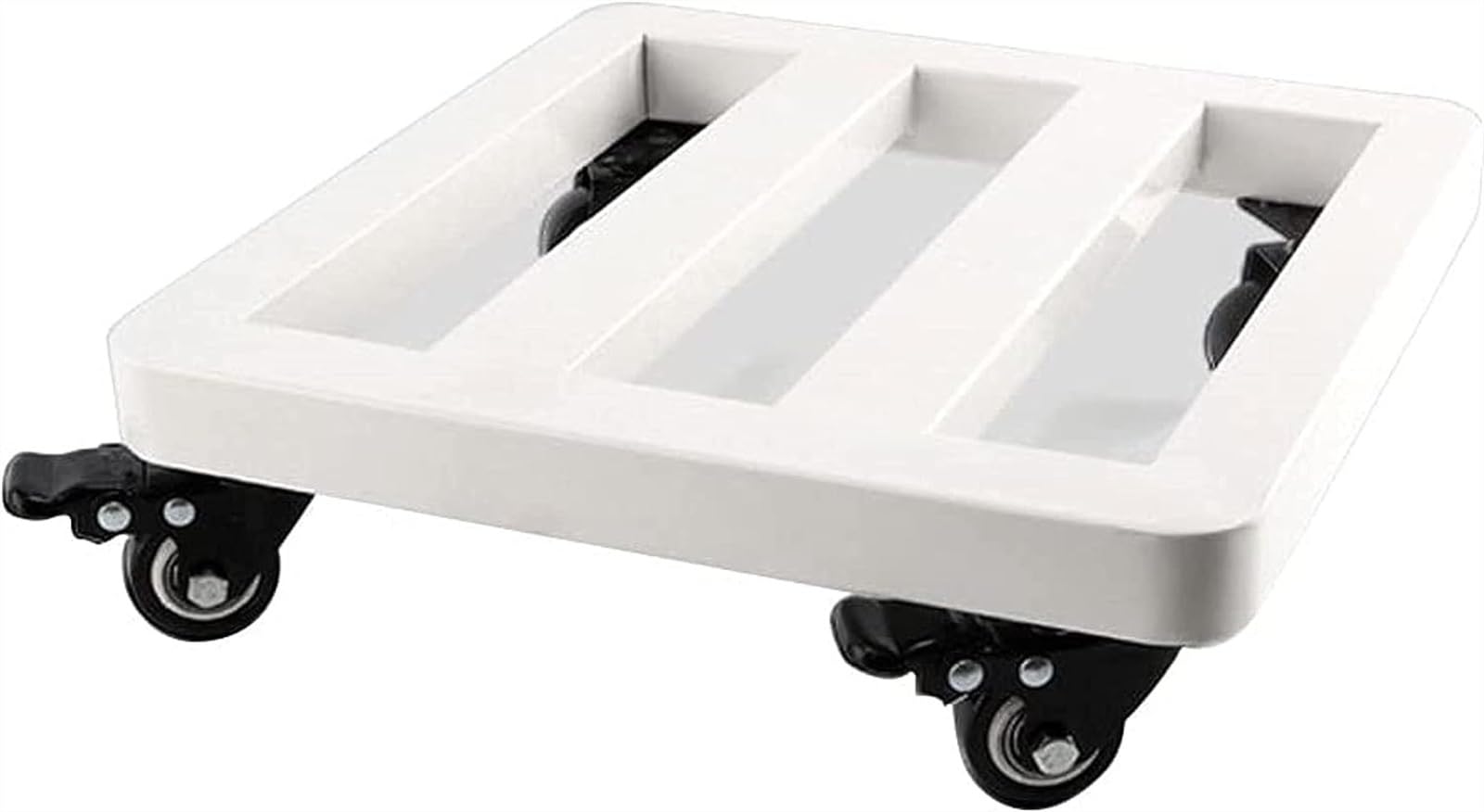 OLSKFUH Plant Dolly, Movable Planter Stand With Wheels, Round Flower Pot Caddy For Easy Plant Transport, Durable Plant Roller For Indoor And Outdoor Use,White-35 * 35