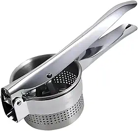 Amassador de Batata Profissional em Aço Inox | Espremedor Manual Reforçado para Purê e Legumes | Alta Resistência e Fácil Limpeza