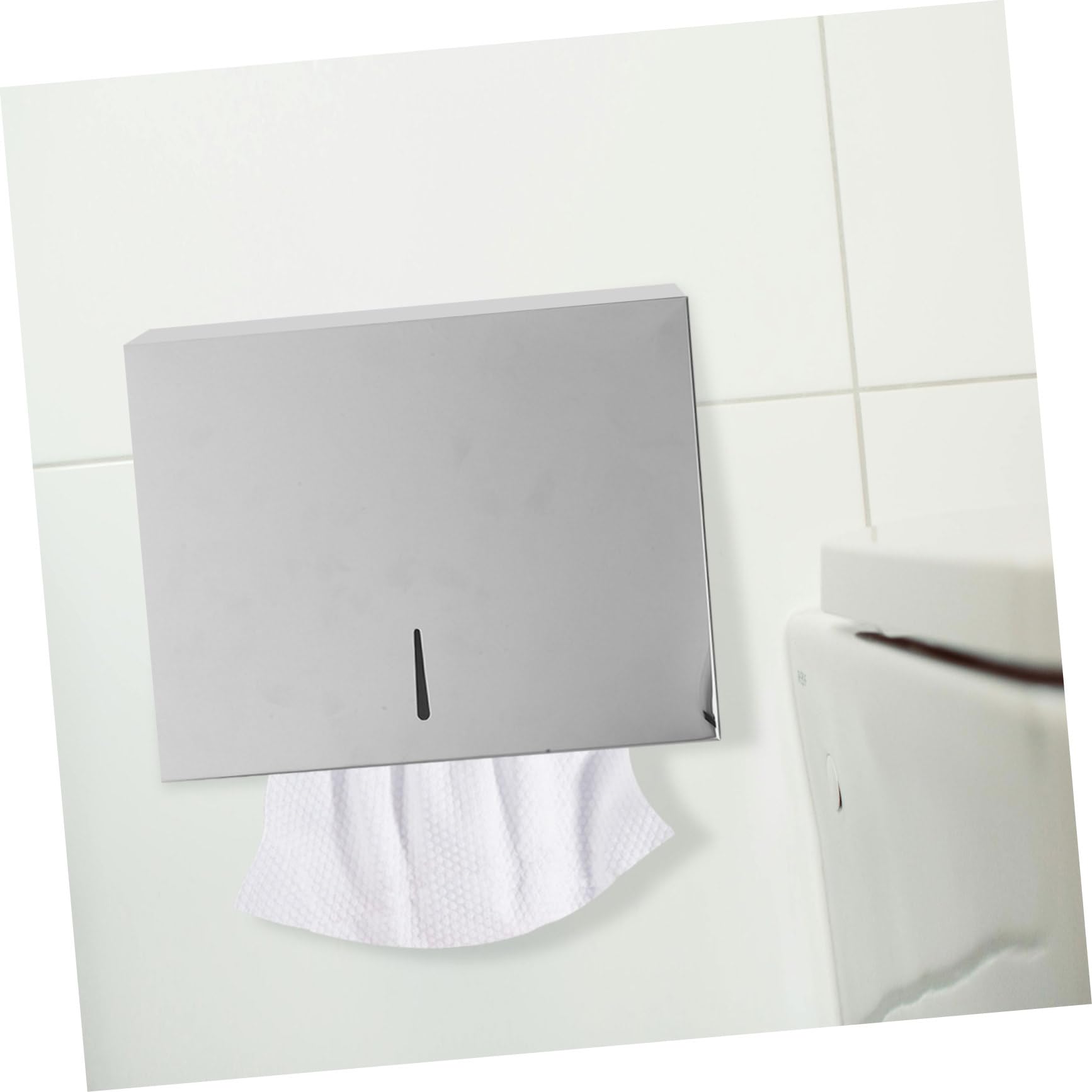 PartyKindom Dispensador De Toallas De Papel Montaje Pared Soporte De Inoxidable para Baños Públicos y Hospitales Diseño Duradero y Fácil Instalación