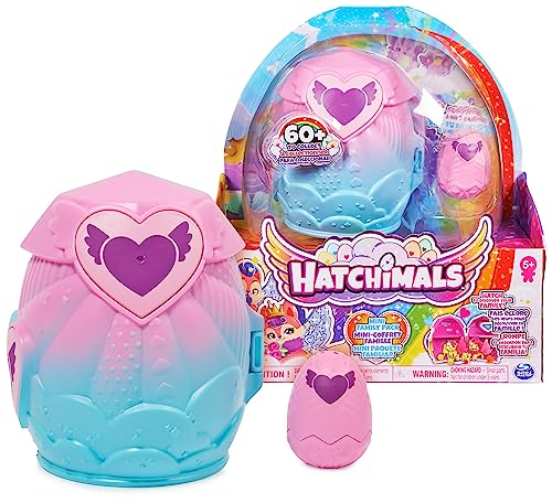 Hatchimals Mini Family Pack de 3 figurines CollEGGTIBLES et jusqu'à 3 bébés surprises, jouets pour filles à partir de 5 ans