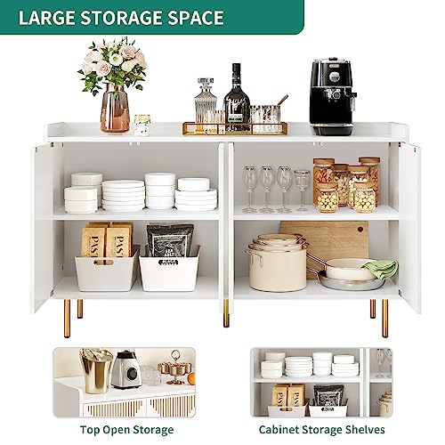YITAHOME-Storage-Cabinet-55-Modern-Sideboard-Buffet-Kitchen-Cabinet-with-Carved-Design-Doors-Coffee-Bar-Hutch-Cabinet-300-lbs-Capacity-for-Hallway-Entryway-Kitchen-or-Living-Room-White