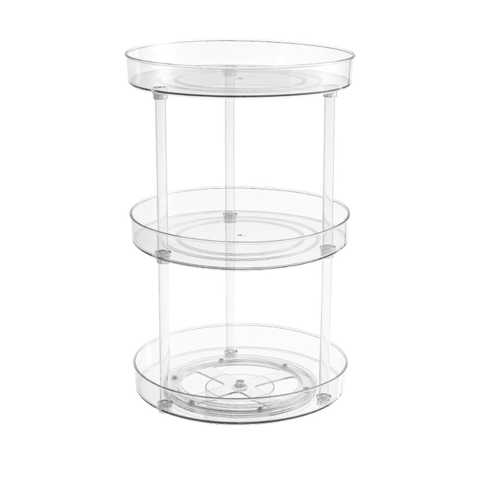 Nucelit Efficient Spices and Makeup Storage Tray Clear Rotating Organizers for Kitchen and Bathroom Storage Solution Rotating Spices Rack