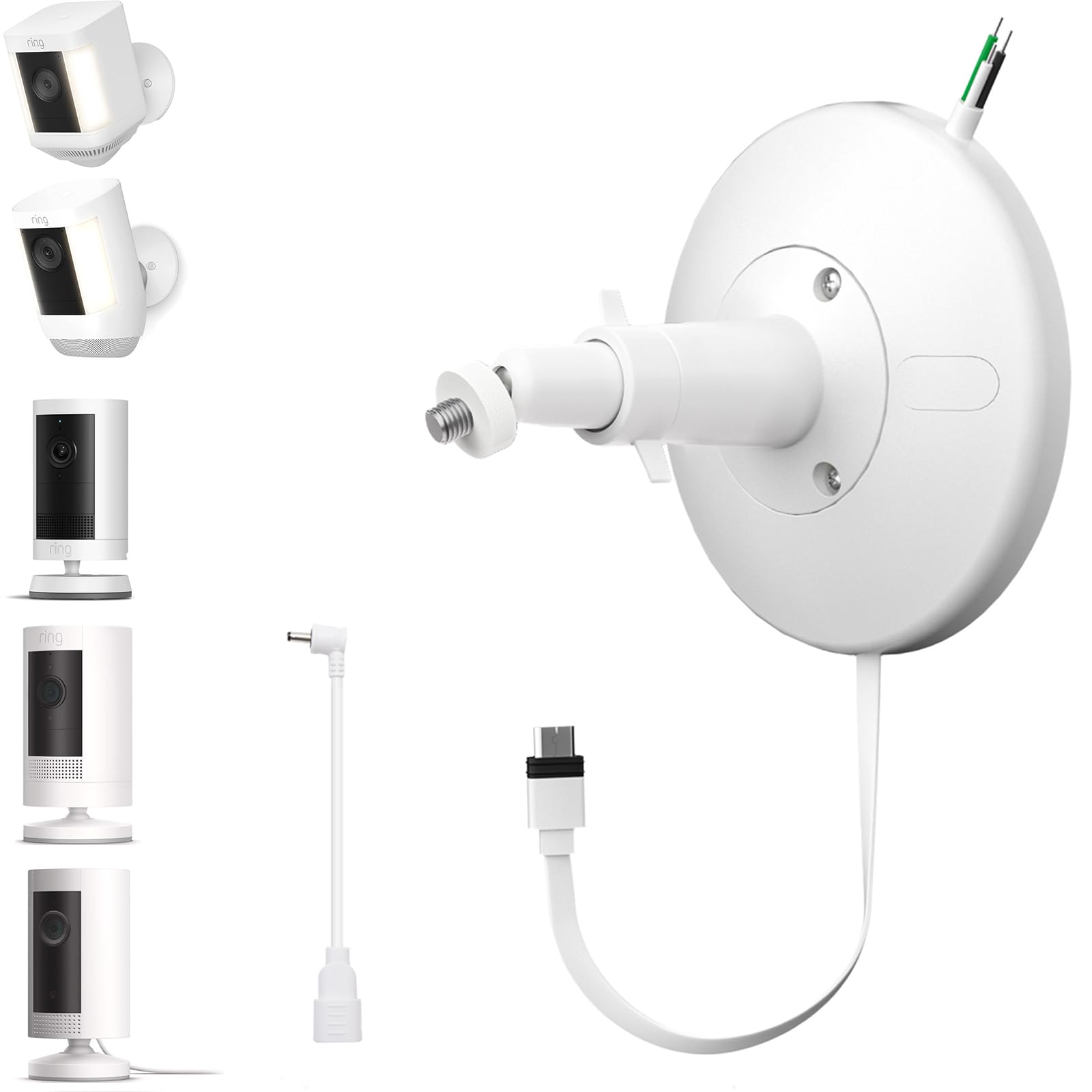 Ring Outdoor Cam Plus, Sticky Camera, Spotlight Cam Pro/Plus, IP67 Waterproof Design for Outdoor or Indoor Use, White-image-46
