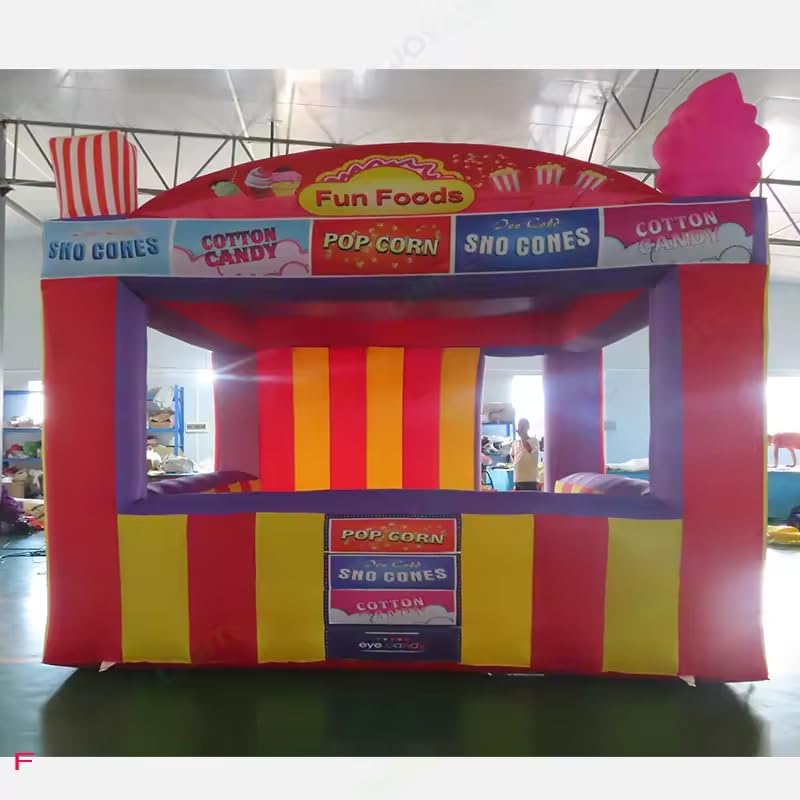 13x13ft Inflatable Carnival Store, Inflatable Concession Stand Booth, Inflatable Kiosk with Blower