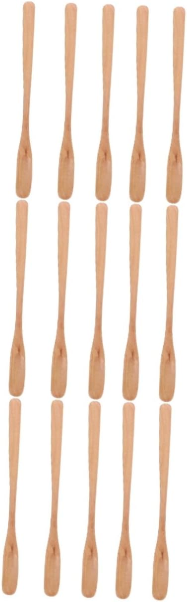 SECFOU 15pcs Wooden Honey Dipper Mixing Spoon for Easy Dispensing Tea Coffee and Desserts Smooth and Convenient Kitchen Tool