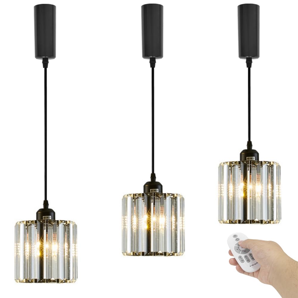 Amazon.co.jp : Kiven 3個入り ペンダントライト リモコン付き 調光調