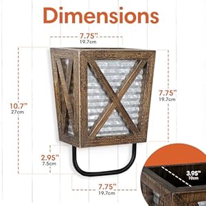 Autumn Alley Farmhouse Decor Rustic Hand Towel Holder - Farmhouse Towel For Bathroom Wall, For Kitchen Wall With Wooden Storage Add Charm to Your Rustic Bathroom Hand Towel Rack and Shelf Decor, Brown Autumn Alley Farmhouse Decor Rustic Hand Towel Holder Farmhouse Towel For Bathroom Wall For Kitchen Wall With Wooden Storage Add Charm to Your Rustic Bathroom Hand Towel Rack and Shelf Decor Brown