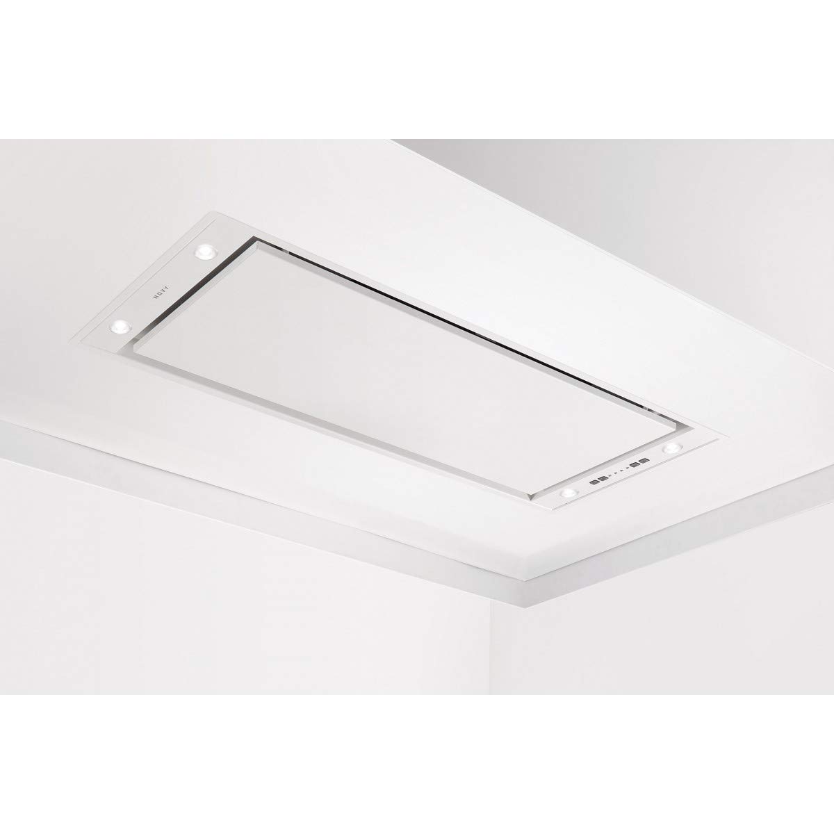 NOVY Pure'Line Mini 821 850 m³/h Encastrada Acero inoxidable, Blanco - Campana (850 m³/h, Canalizado, 69 dB, Encastrada, Acero inoxidable, Blanco, Acero inoxidable)