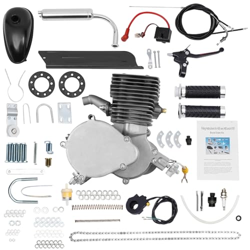 Sootvp 100CC Bicycle Engine Kit,100CC Bicycle Motorized 2-Stroke Gas Petrol Bike Engine Motor Kit for 26