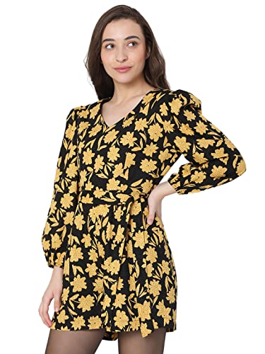 Image of VERO MODA Printed Cotton Full Sleeves Womens Above Knee Jumpsuit
