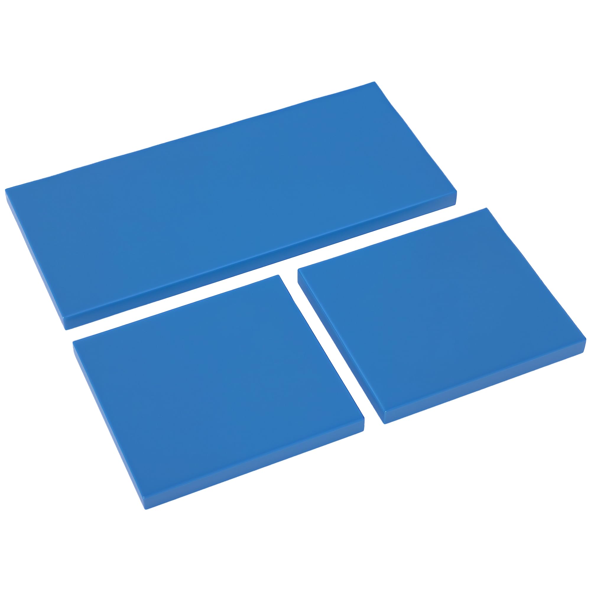 Rackhams Grey/Blue 3Pcs Rattan Garden Seat Cushions Pads For Patio Furniture, - 3 Piece