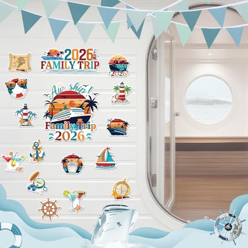 Decoraciones magnéticas retro para puertas de crucero con 20 unidades miniatura 4