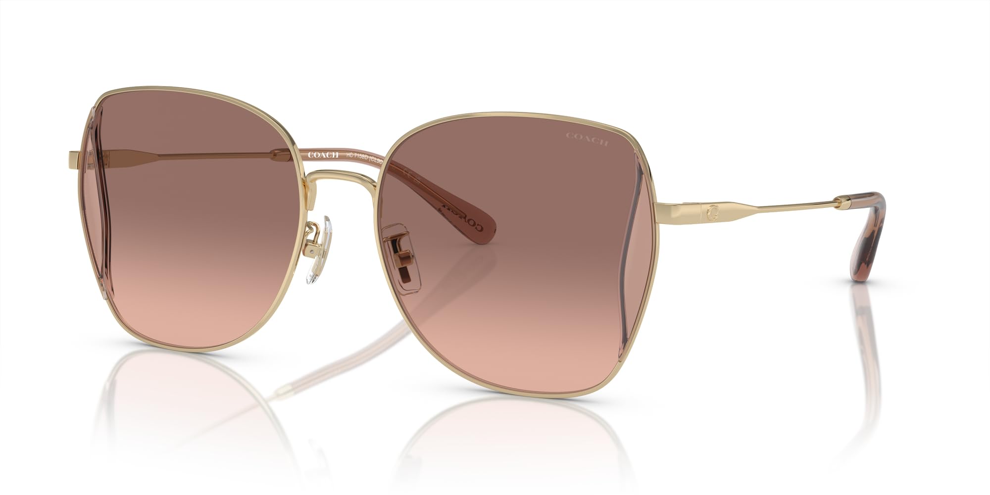 COACH サングラス　HC7158D(CL906) Coach] Sunglasses Hc7158D Cl906 Women'S Shiny Light Gold 58_