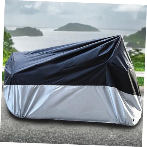 Funda negra para motocicleta ideal para exterior de Oxford resistente al sol con bolsa 6