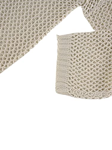 Women Hollow Out Pullover Loose Long Sleeve Crochet Sweater Knitted Oversized Cover Up Vintage Fairycore Grunge Top (Hollow Out, Medium) #TOP4