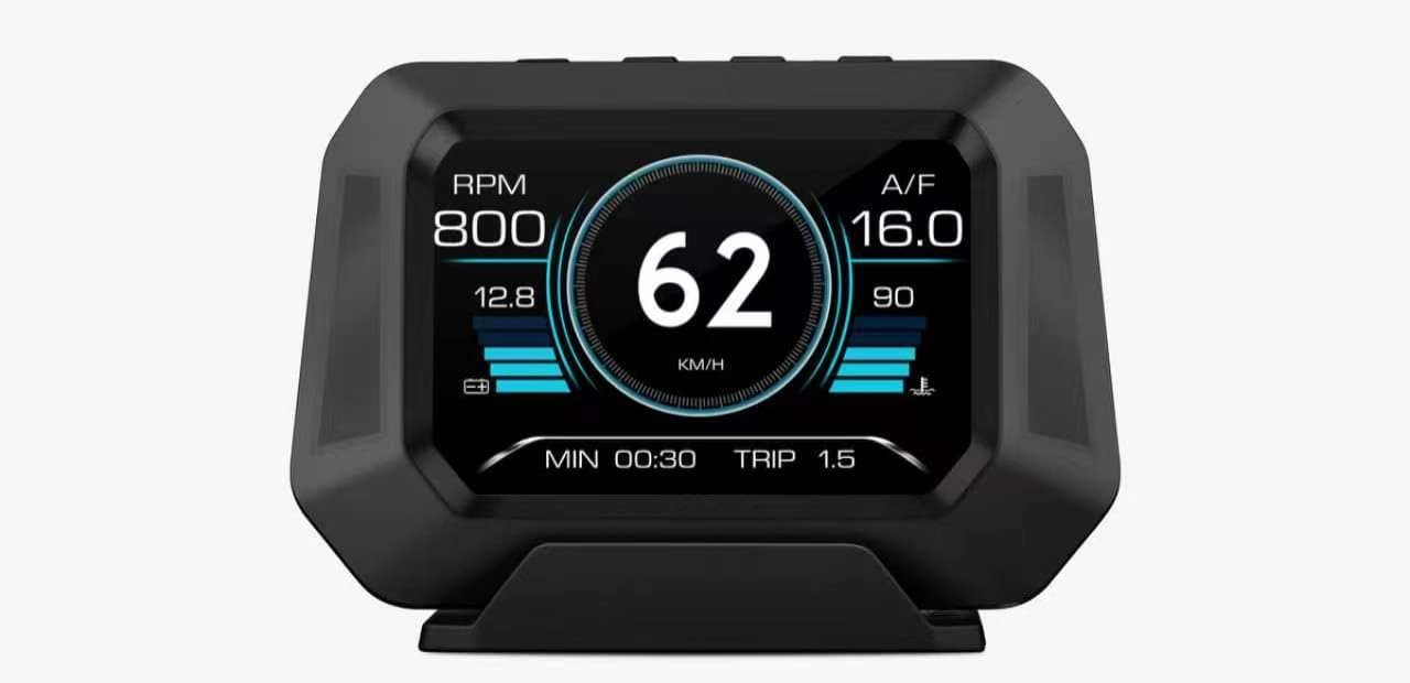 Car HUD OBD2 GPS Head Up Display, 11 Switchable Interfaces, Atmosphere Light, Speed RPM Voltage Fuel Consumption Monitor-image-31